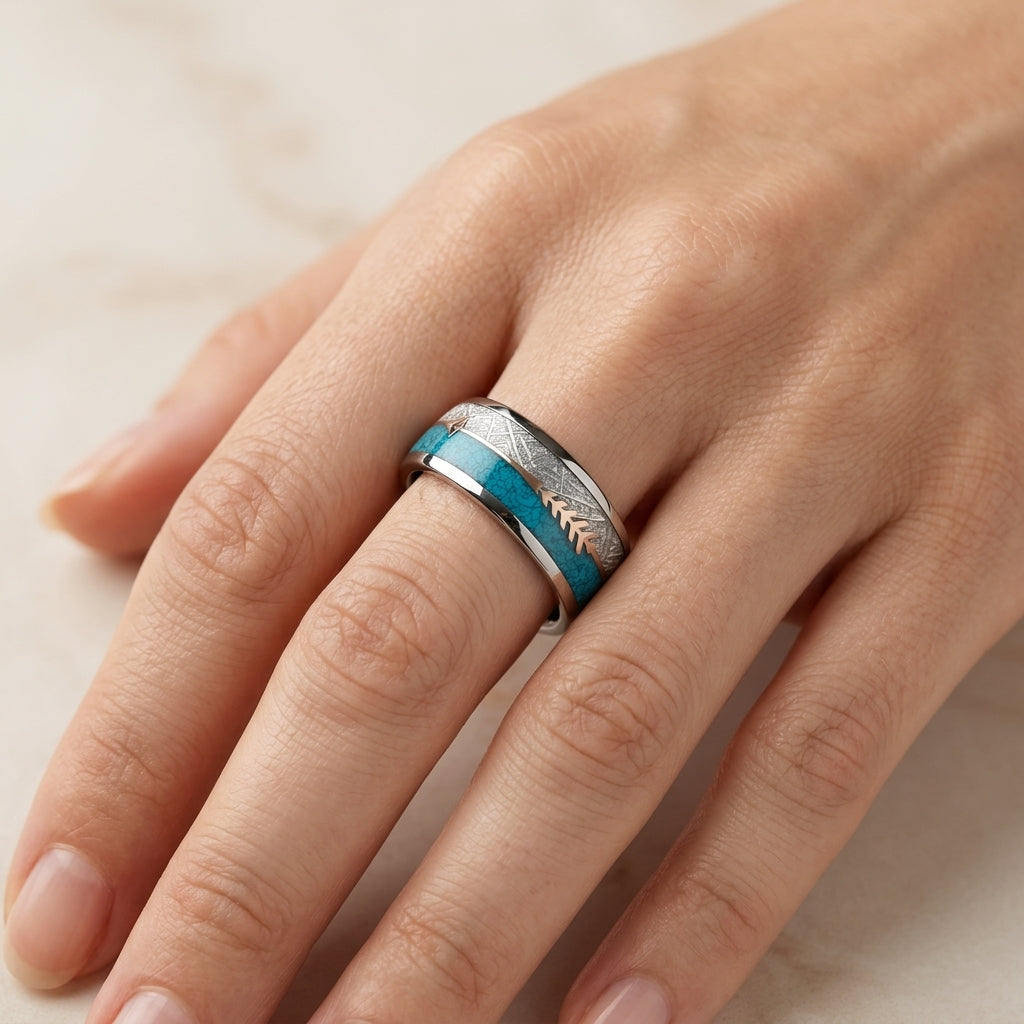 Αρχαίο Εμαγιέ Ασημένιο Δαχτυλίδι | Λευκό Χρυσό