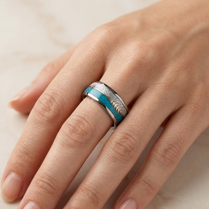 Αρχαίο Εμαγιέ Ασημένιο Δαχτυλίδι | Λευκό Χρυσό