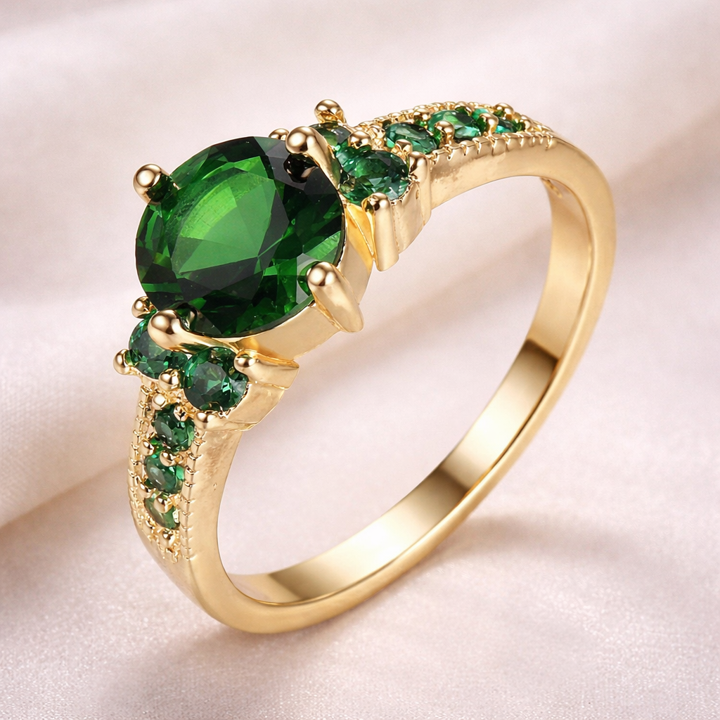 Δαχτυλίδι Χρυσού και Σμαραγδιού