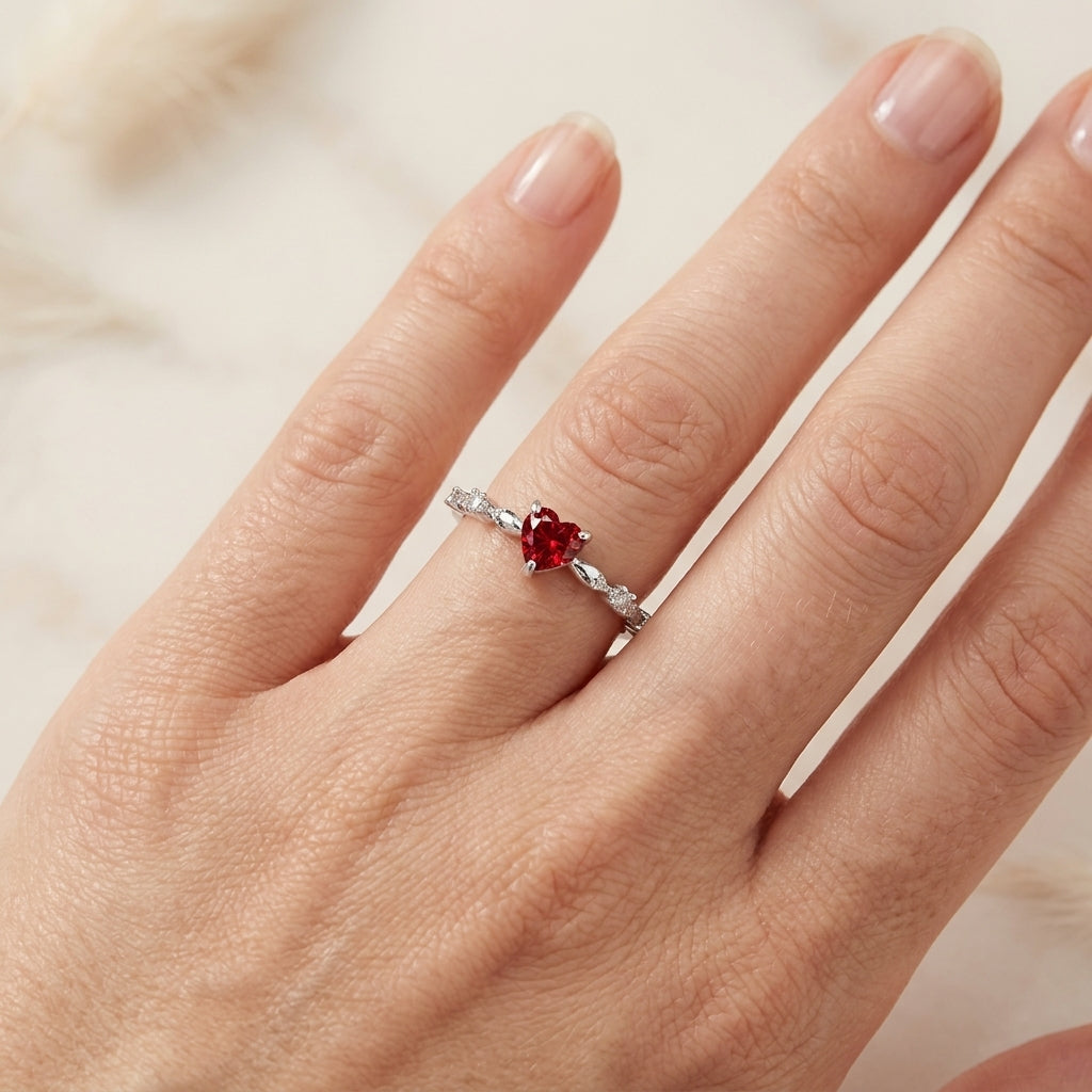 Δαχτυλίδι Κοραλλία από Λευκό Χρυσό