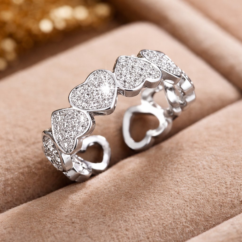 Δαχτυλίδια Καρδιές από Κρύσταλλο