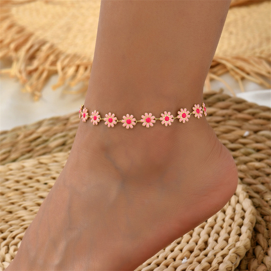 Χρυσό βραχιόλι ποδιού «Daisy»