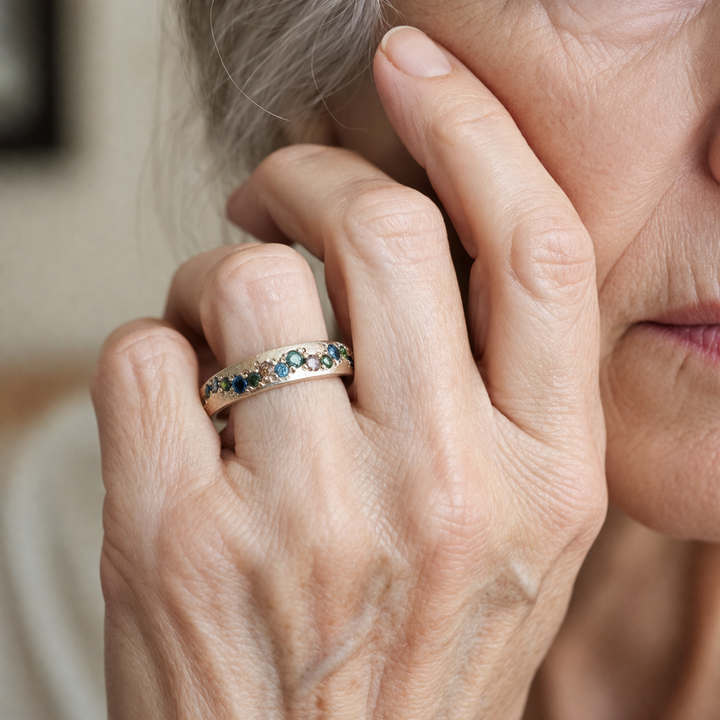 Ρετρό ασημένιο δαχτυλίδι