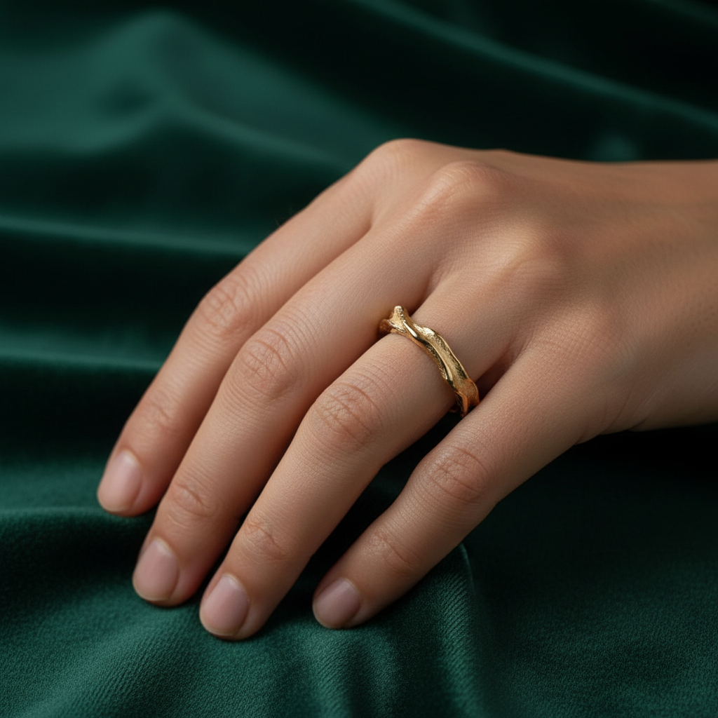 Ρετρό χρυσό δαχτυλίδι