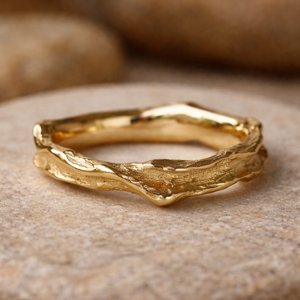 Ρετρό χρυσό δαχτυλίδι