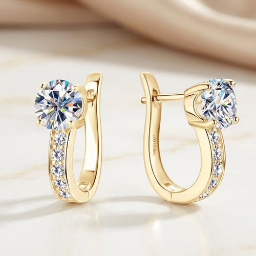 Σκουλαρίκια Αργόλα με Μοισσανίτη