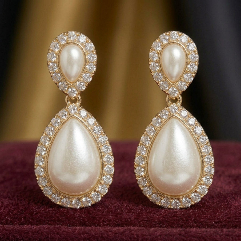 Σκουλαρίκια Σταγόνα με Πέρλα