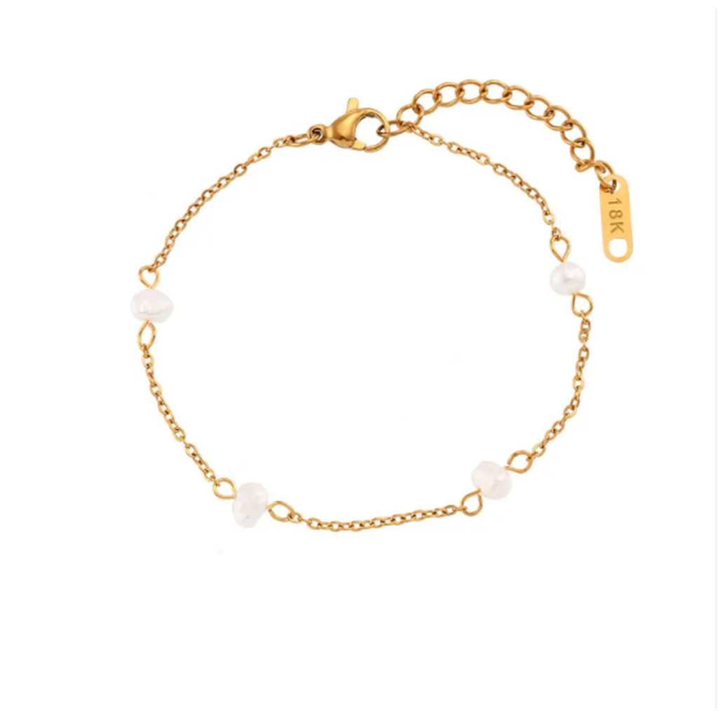 Σύνολο Κολιέ και Βραχιόλι με Μαργαρίτες από Ανοξείδωτο Ατσάλι