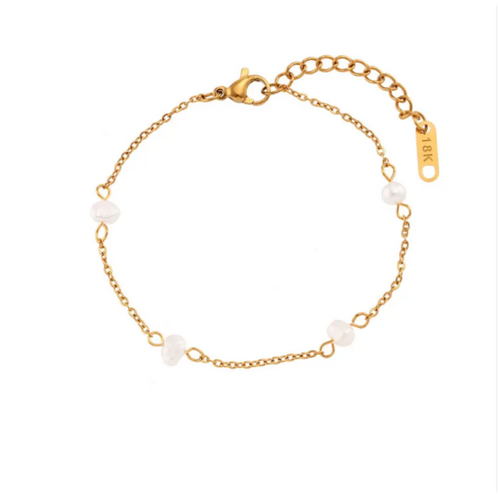 Σύνολο Κολιέ και Βραχιόλι με Μαργαρίτες από Ανοξείδωτο Ατσάλι