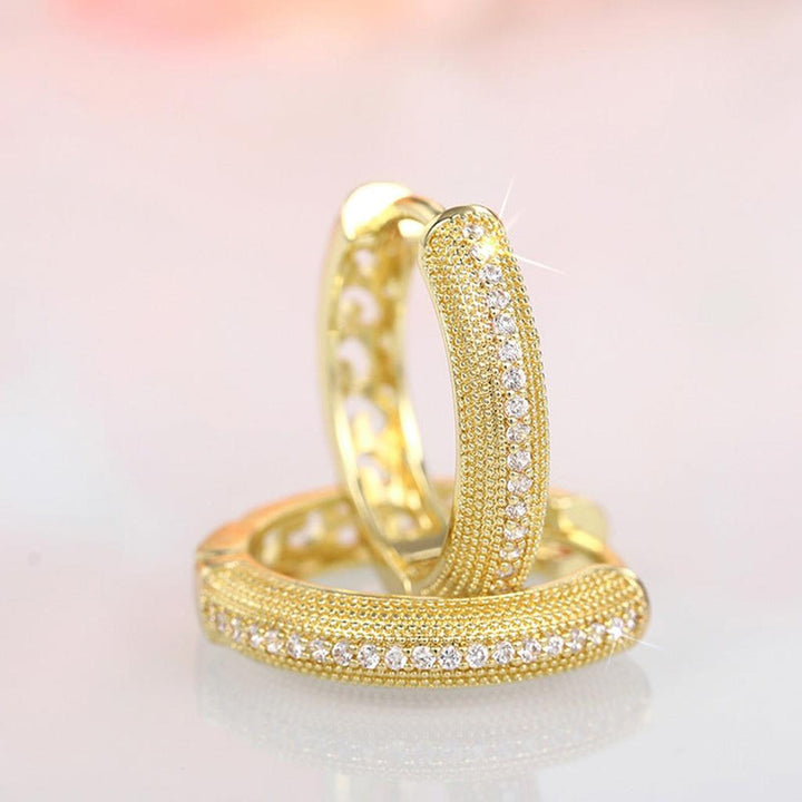 βίντατζ Σκουλαρίκια σε Χρυσό με Κομψό Σχέδιο